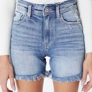 KanCan Athena High Rise Frayed Shorts 99% Cotton Size M